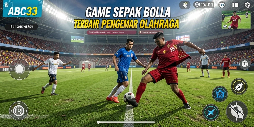 Tampilan gameplay yang seru dalam permainan sepak bola ABC33.