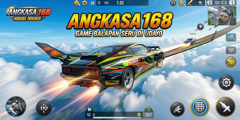 Tampilan gameplay balapan di ANGKASA168 yang menegangkan dan seru.