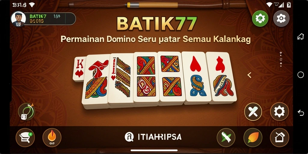 Screenshot utama BATIK77 menampilkan gameplay seru dari permainan Domino.