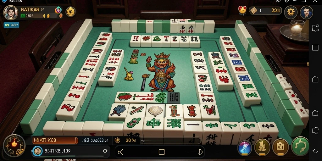 Tampilan gameplay BATIK88 dengan ubin Mahjong yang berwarna-warni dan menantang.