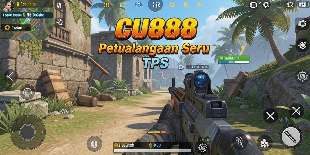 Tangkapan layar gameplay CU888 menampilkan aksi tembak-menembak yang intens dan menarik.
