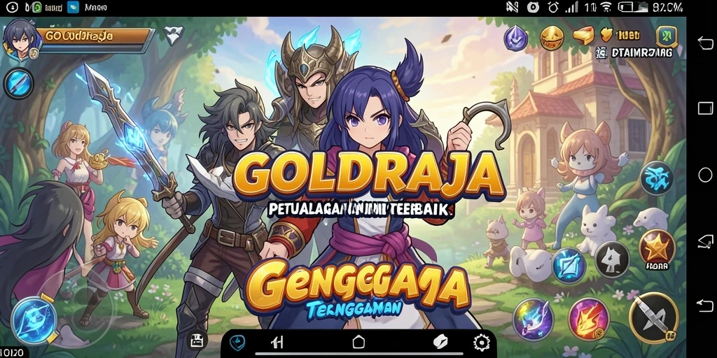 Tampilan gameplay yang megah dan penuh aksi dari GOLDRAJA.