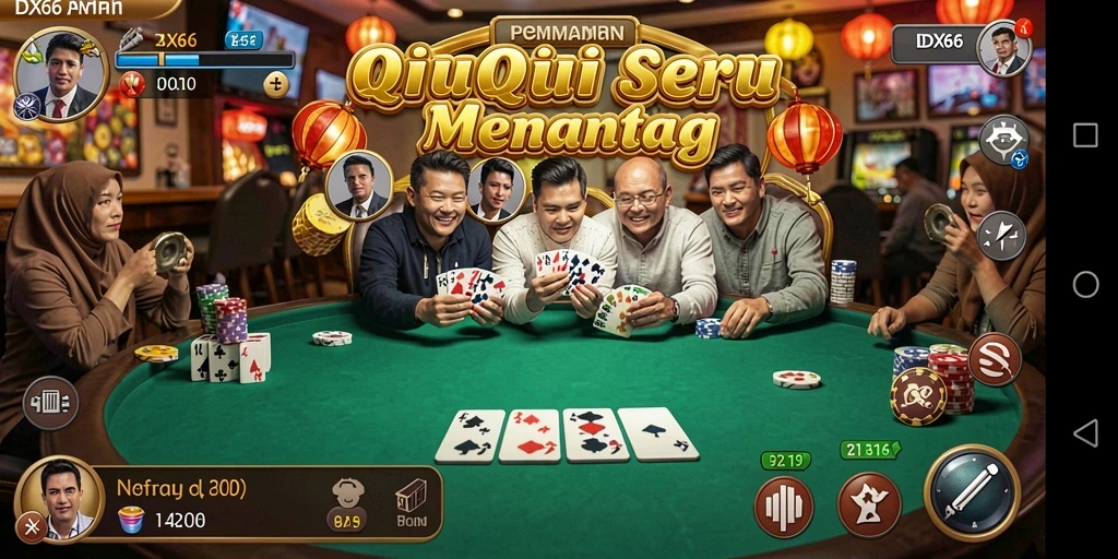 Screenshot utama IDX66 menampilkan gameplay seru QiuQiu.