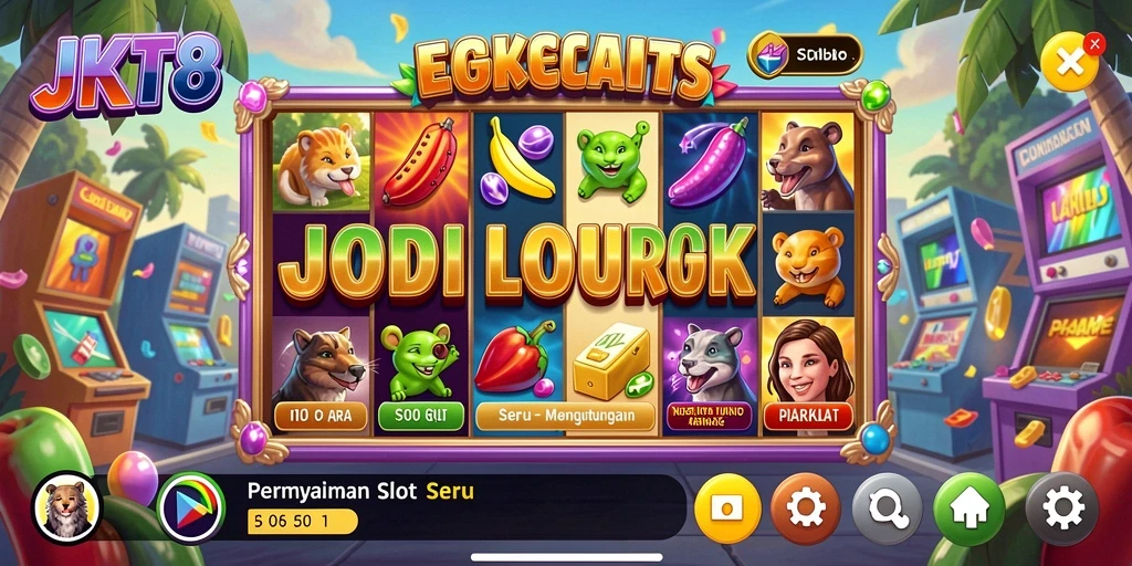 Gameplay JKT8 yang seru dengan peluang kemenangan tinggi.