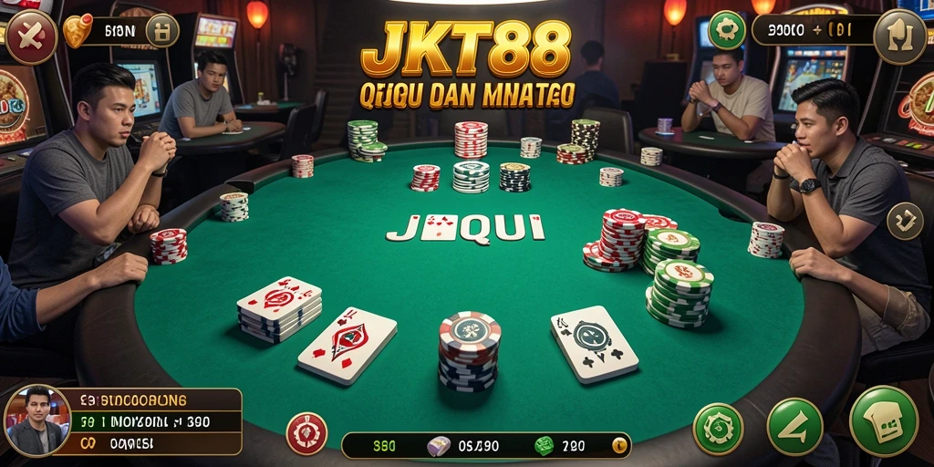 Screenshot menunjukkan gameplay seru dari JKT88 QiuQiu.