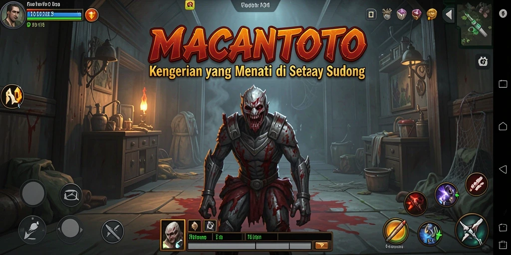 Tampilan gameplay menakutkan di <strong>MACANTOTO</strong>, dengan suasana yang mencekam.
