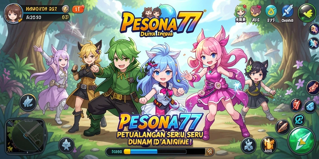 Screenshot PESONA77 menampilkan aksi karakter dalam pertarungan seru di dunia anime.