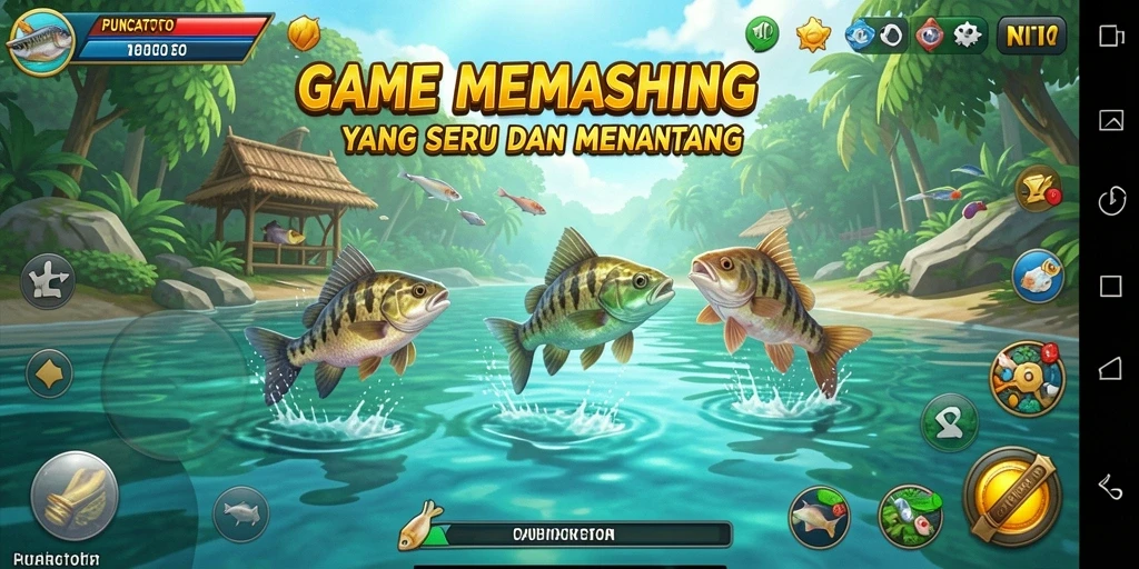 Screenshot PUNCAKTOTO memperlihatkan pengalaman memancing yang seru.