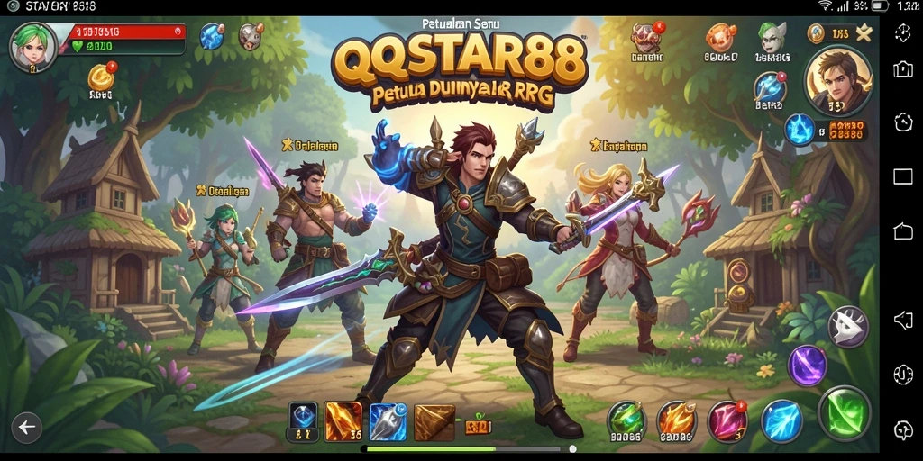 Tangkapan layar gameplay RPG yang menampilkan pertarungan seru.