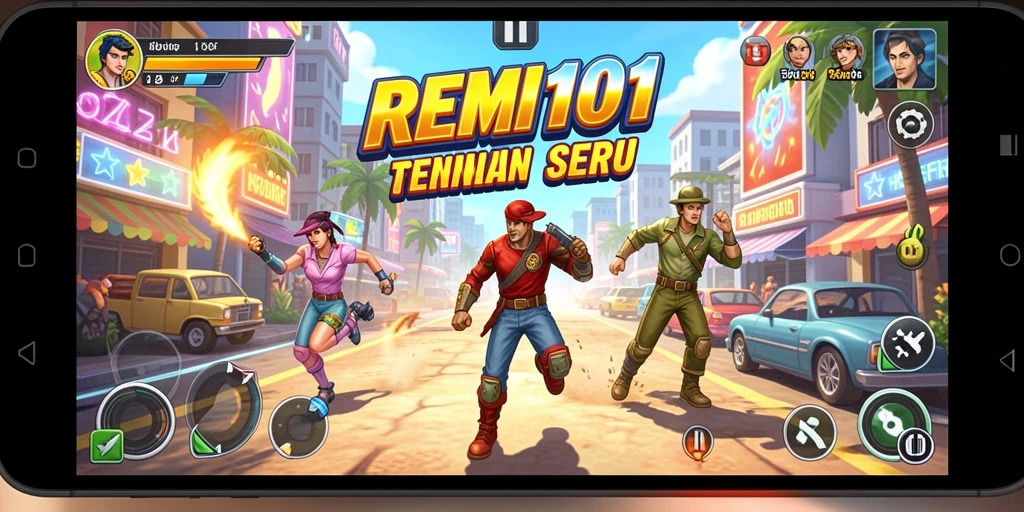 Tampilan gameplay <strong>REMI101</strong> yang seru dan penuh tantangan di tiap level.