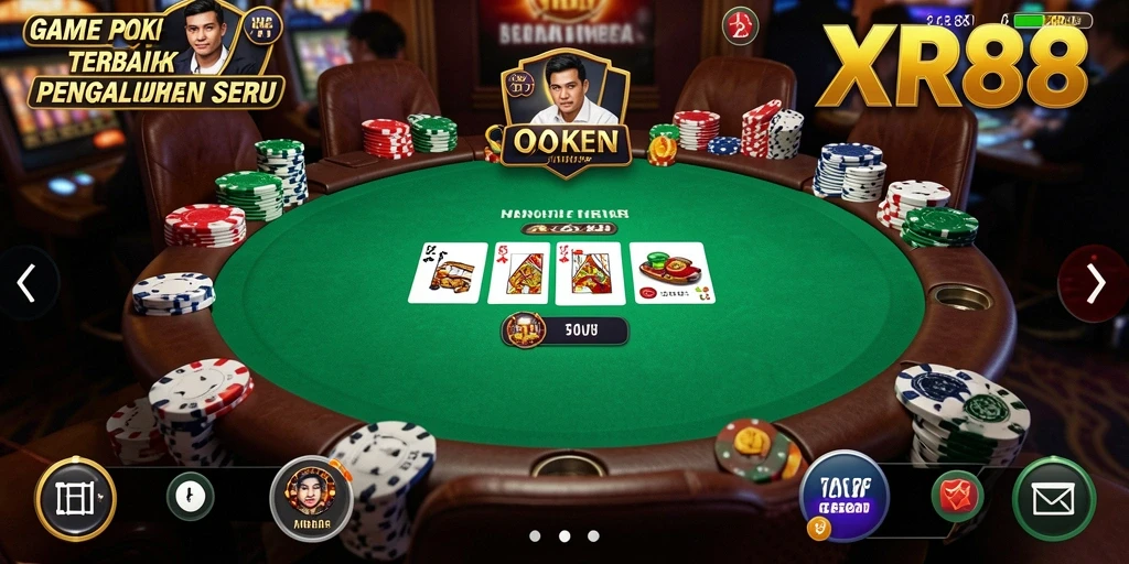 Tampilan gameplay Poker yang seru dan mendebarkan di XR88.